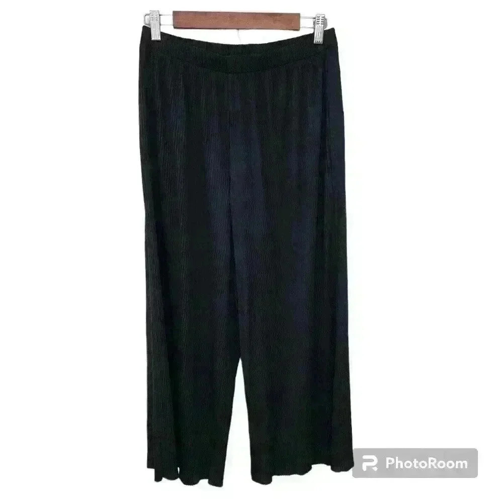 Zo2 nwt asos black cropped palazzo pants Size 8 /32 wide Legg
